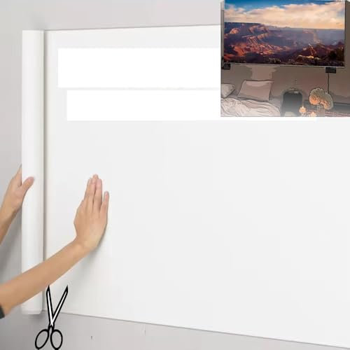 ZIUSFAC Cling Film Projection Screen HD Electrostatic Projection Screen Wall Protector Film Projection Film Portable Movie Screen For Home Cinema Office Presentation - Croppable(60x200cm/23.6x78.7in)