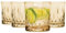 Glasmark Krosno Whisky Gläser Set Whiskey Rum Gin Bourbon Cocktail Glas Trinkgläser Geschenke Geschenk Set Geburtstaggeschenk Für Männer Whiskyliebhaber Alkohol Zubehör Golden 4 x 280 ML