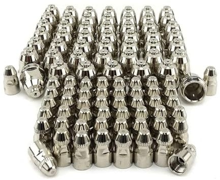 ZSjing 100 Stück Premium 40-100A P80 Plasmaschneid-Elektroden Düsen CNC-Schneider P80 Plasmabrenner Verbrauchsmaterial Spitzen