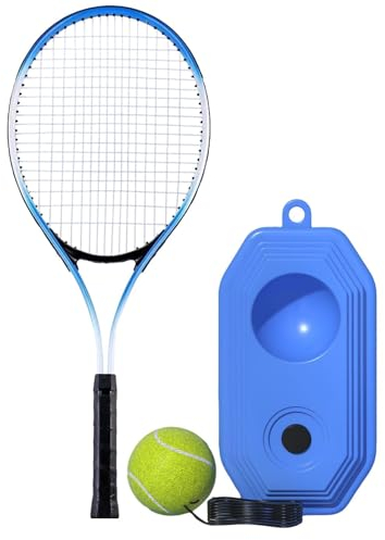Tennistraining, Tennistrainer-Rebound-Ball, Solo-Tennis-Trainingsausrüstung, Übungsausrüstung für Kinderanfänger, inklusive Aufbewahrungstasche, Basis, Ball, Schläger, 52 x 22 cm/20,47 x 8,66 Zoll