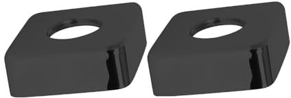 Platos de ducha cuadrados negros – Acabado negro elegante y elegante, 60 mm x 60 mm x 20 mm, perfecto para decoración moderna de baño, cabezales de ducha, placas de techo y placas de válvula