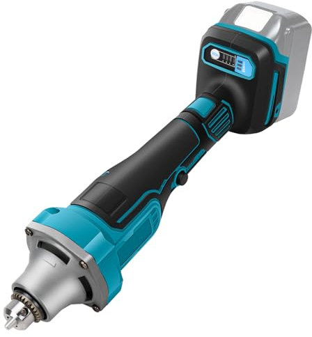 Akku Geradschleifer kompatibel mit Makita 18V Akku, Bürstenloser Geradschleifer mit 0,6-6mm Spannfutter und 4 Geschwindigkeiten zum Schleifen Polieren Trennen (ohne Akku) (C-Nur Maschine)