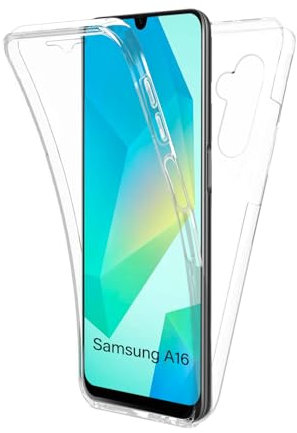 AURSTORE Coque pour Samsung Galaxy A16, Protection intérale Avant + Arrière en Rigide, Housse Etui Pochette Tactile Protection 360 Degré Antichoc