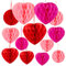 BOARDFEB Valentinstag Deko, 15 Stück Herz Deko Romantische Heiratsantrag Deko Herz Wabenbälle Herz Honeycomb für Valentinstag Muttertag Jubiläum