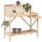 Homgoday Pflanztisch mit Rankgitter Massivholz Tanne Gartentisch Gärtnertisch Holzpflanztisch Pflanzentisch Gartenarbeitstisch Pflanz-Arbeitstisch für Garten