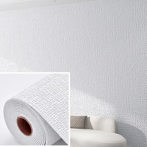 ZAMETTER Papier peint offrant d'excellentes propriétés d'absorption acoustique (blanc)