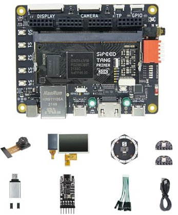 Sipeed Tang Primer 20K Gowin GW2A FPGA Core Board Development Board Kit, 128M DDR3 32MB Flash 20K LUT4 Logic Unit, Support HDMI USB ETH RGB DSP LVDS, für AI Projekte Bildung Lernen (SET4)