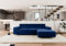 COMFORTINO INDUSTRIAL FURNITURE Ecksofa mit Schlaffunktion NOTA L-Form, Sofa Couch mit Bettkasten, Eckcouch, Schlafsofa für Wohnzimmer, Big Sofa Couch mit Schlaffunktion (Dunkelblau, Ottomane Rechts)