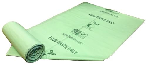 SAI-PAC 120 L Compostable Biodegradable Sacks-10 Large Garbage Bags, X Pack Of 4 EN 13432 Certified, Tear-Resistant, Leak-Proof,Compost- bags,Eco-Friendly for Food Waste,Garden & Household Disposal.