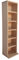 CHZIMADE 6-Tier Wooden Bookcase CD DVD Storage Units Media Display Shelving Organizer Cabinet Wood Storage Rack