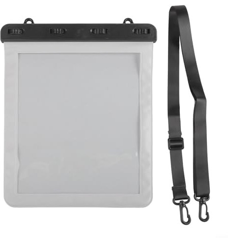 Bolsa resistente de PVC impermeable para tabletas para actividades al aire libre como fiestas en la playa y en la piscina (blanco)
