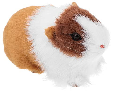 Gatuida Figurine de Hamster Réaliste en Peluche Modèle Décoratif pour Chambre d'Garçon et Filles Jouet Éducatif Décoration de Fête Ornement de Hamster Artificiel Compact et Détail Réaliste