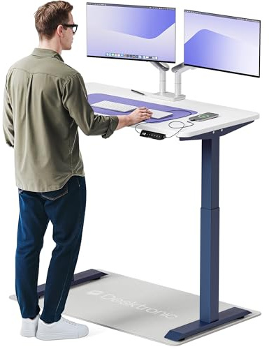 Desktronic HomeOne Standing Desk – 120 X 60 Cm Height Adjustable Desk With Dual Motor, Touchscreen Controller, Usb/usb-c Ports, And 3 Memory Presets – Modern Office Desk For Home Or Work