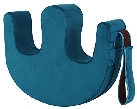 PawwJoy U-Bett-Wendevorrichtung für seitlich liegende ältere Krankenpflege Werkzeug Bettauflage mit Gurt 39x46 cm- Blau