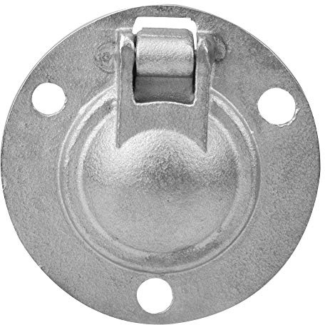ZYLARUM Stainless Steel 316 Boat Handle | Marine Environment Enduring Pull Ring for Marine Doors/Hatches/Drawers | Polished Mirror Finish Flush Mount Ring 50x41mm