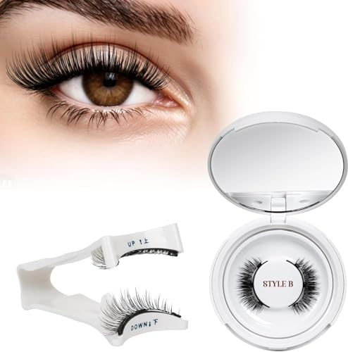 QUEWEL Magnetic-Eyelashes with Applicator, 1 Pair Reusable Magnetic Lashes Kit, No Glue Needed Eyelashes Magnetic, Easy to Apply and Remove (Magnetics Eyelash Kit B11)