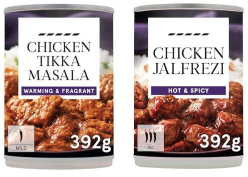 Chicken Jalfrezi & Chicken Tikka Masala Tinned Meals, 392g Each