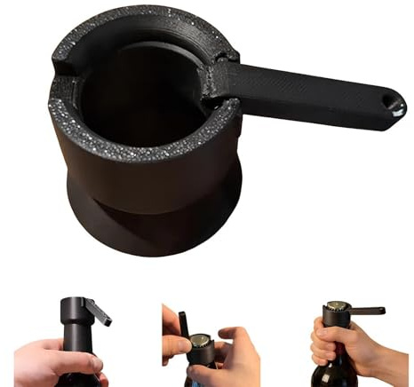 Pop The Top: The Ultimate Bottle Opener, 3D Printed Push Down Beer Bottle Openers, Free-Force Lever Design, Splash-Proof & Ergonomic Portable | One-Handed Operation for Kitchen, Camping, Bar (1 PC)