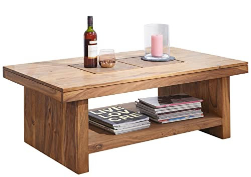 MASSIVMOEBEL24.DE | Couchtisch Sheesham 118x70x45 gebeizt Turin #17