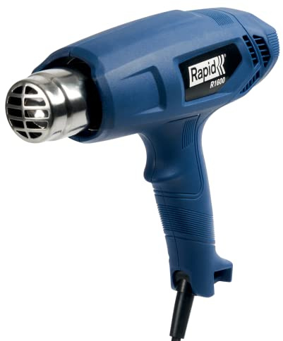 RAPID R1600 Hot Air Gun, Light Weight & Compact DIY Heat Gun, Paint & Sticker Removal, Defrost Freezers, 1600W Heat Gun, 400-550°C Variable Temperature, Overheating Protection (5000702) | Paint & Sticker Removal, Defrost Freezers, 1600W Heat Gun, 400-550°C Variable Temperature, Overheating Protection (5000702)