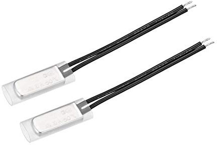 sourcing map KSD9700 Thermostat, 50℃ Normally Close Temperature Switch Thermal Switch, N.C 10A Metal Temperature Controller 2pcs