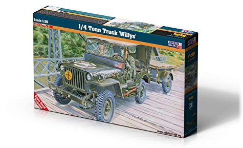 Mistercraft MCF299 1:35 1/4 Tonnen Jeep Willys, Multi Weiß