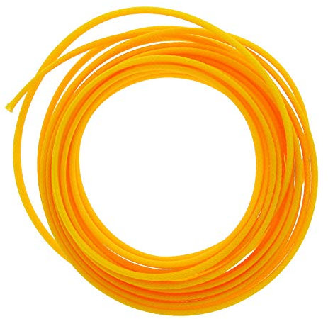 Othmro Cavo in PET intrecciato espandibile guaina per cavi elettrici ad alta temperatura 5 m x 6 mm giallo 1 pz