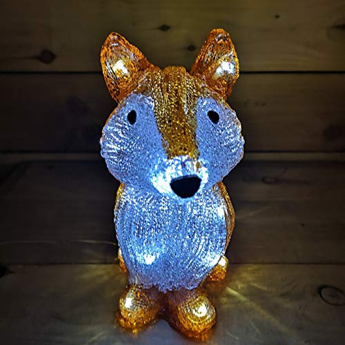 Snowtime 28 cm Sitting Acrylic Christmas Fox