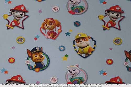 Baumwoll Jersey Stoff Paw Patrol Digital Druck verschiedene Farben ab 0,5m (hellblau)