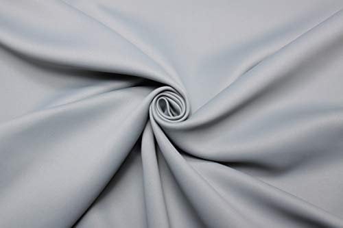 Verdunklungsvorhang mit Kräuselband Vorhang Gardine 300x270cm Thermovorhang Thermogardine Lichtdicht Blickdicht Schlaufenband Gardinenstange Kälteschutz Hitzeschutz wärmeisolierend (Hellgrau)