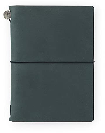 DESIGNPHIL Midori 91209661 Traveler's Notebook, Reisepassgröße, limitierte Auflage, inklusive Karte, blau