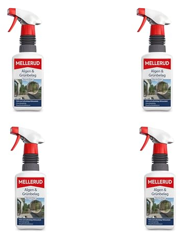 MELLERUD Algen- und Grünbelag-Vernichter 0,5 Liter Spezial-Reiniger (4 Stück)