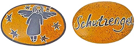 KVN Handschmeicher Speckstein Schutzengel gelb ca. 7.5cm