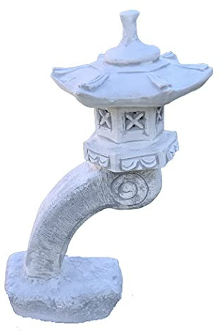 Große Massive Rankei japanische Steinlaterne Pagode aus Steinguss frostfest Gartendeko Deko-Figur für Haus Garten Moderne Statue Garten-Figur