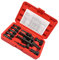 Bearing Puller Bearing Separator Kit: 10pcs Blind Hole Collet Race and Seal Puller Extractor Kit Slide Hammer Insert Inner Internal Removal Tool Set, Red, 21.8x15cm