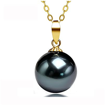 USIGONG Collier avec pendentif authentique Tahiti Nanhai Aquaculture AAA, 11,5-12 mm perle Sydney pour femme
