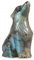 Artistone Labradorit Kristall Wolf Statue 5,1 cm handgeschnitzter Edelstein Wolf Figur Kleintierschnitzereien Sammlerheilsteine für Heimdekoration Reiki Geschenke