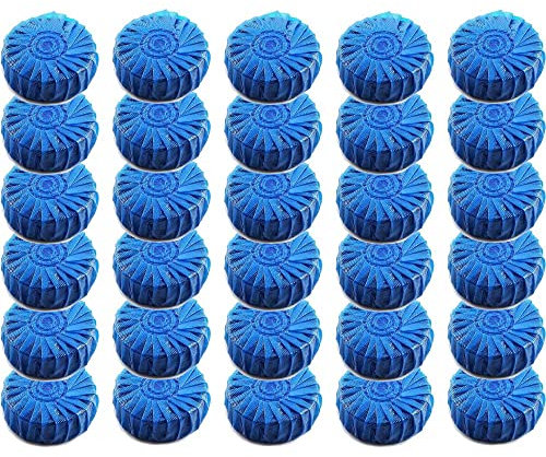 Needum Toilet Rim Blocks for Cistern - Toilet Bowl Freshener Cleaner WC Tablets 50g Each Power Active Blossom – Lavender Blue Fragrance - Pack of 30