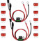 GTIWUNG 2 Stück 2FT SAE Kabel 14AWG, SAE-O-Ring Anschlusskabel mit 10A Sicherung Batterieladekabel, 2Pin Schnelltrenn Verlängerungskabel, Schnellkupplung Trennstecker sae für Motorradfahrzeuge