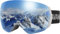 AVAWAY Skibrille Snowboard Brille für Brillenträger Herren Damen Erwachsene Jugendliche OTG UV-Schutz Kompatibler Helm Anti Fog Skibrillen Sphärisch Verspiegelt