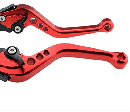 Kupplung- & Bremshebelsets Für Gilera Runner 125 180 200 CNC Einstellbare Bremskupplungshebel Power Motorcycle Brems Kupplungs (Color : ROT)