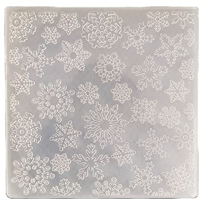 WooYangFun 3D texured Merry Christmas Schneeflocke Prägeschablone für Kartenherstellung DIY Kunststoff Scrapbooking Fotoalbum Karte Papier DIY Handwerk Dekoration Vorlage Form