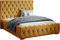 Polsterbett Doppelbett Stauraum Samtstoff 120x200 140x200 160x200 180x200 cm Bettgestell Mit Bettkasten Lattenrost und Kopfteil - Bett mit Kristallen - Hydrophobe Stoff - Gelb - 140 x 200 cm