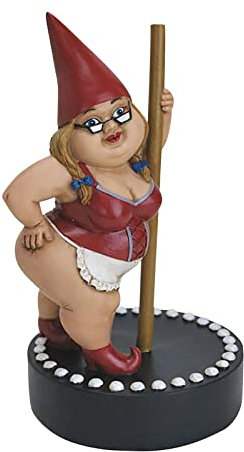 Pole Dance Gartenzwerg Statue Lustige Frau Tanzen GNOME Gartendekoration Pole Dance Gartenzwerg Für Home Desk Outdoor Yard Art Rasen Terrasse Dekoration (Small)