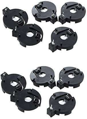 KVSERT CR2016 2025 2032 Knopfzellen-Batteriehalter, Schwarz, 10 Stück