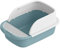 F Fityle Lettiera per Gatti Toilette da Viaggio Durevole Sabbiera Semi Chiusa antispruzzo per, Blu52cmx36cmx21,5cm