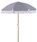 Beliani Parasol de Jardin Rétro ⌀ 150 cm Mât en Bois et Tissu Noir et Blanc Mondello