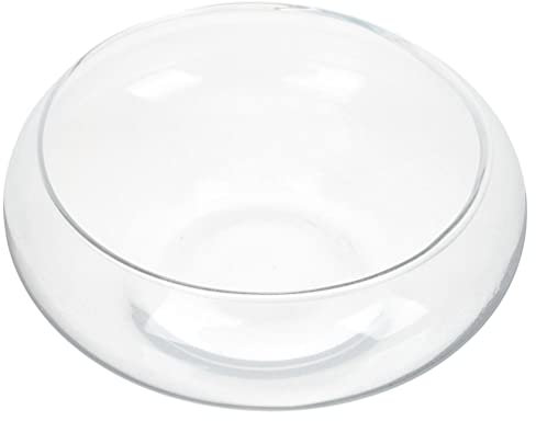 Operitacx Small Round Fish Tank Glass Planter Terrarium Flower Vase Succulent Planter Air Plant Hydroponic Display Floating Candles Centerpiece Clear Bubble Bowl Decor, 5.89X 5.89X2.36in