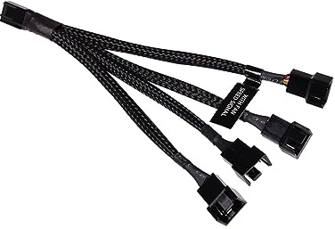 Alphacool Y-Kabel Y-Kabelsplitter 4-Pin auf 4X 4-Pin PWM, 15cm