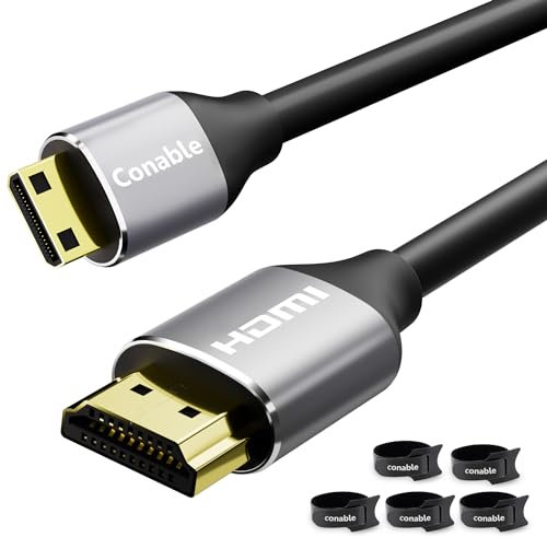 Conable HDMI to Mini Cable 15 FT, High Speed Cable, Bi-Directional 2.0 Cord, 4K@60Hz, Compatible with Camera, Camcorder, Tablet and Graphics Card, Laptop, Raspberry Pi Zero W, Projector